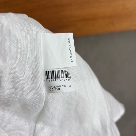 DISSH AISLE LINEN BOW MINI DRESS WHITE, SIZE 4 - Picture 16 of 16